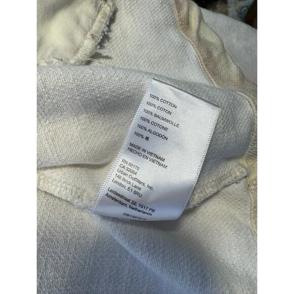 Urban Outfitters Kimono Jacket Cream Checked Wrap Coat Mushroom Peace XS S M - Picture 8 of 10